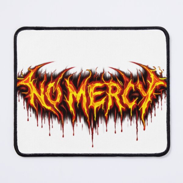Item preview, No Mercy – Fiery Dripping Gothic Metal Logo designed and sold by bloomandbeads.eu.