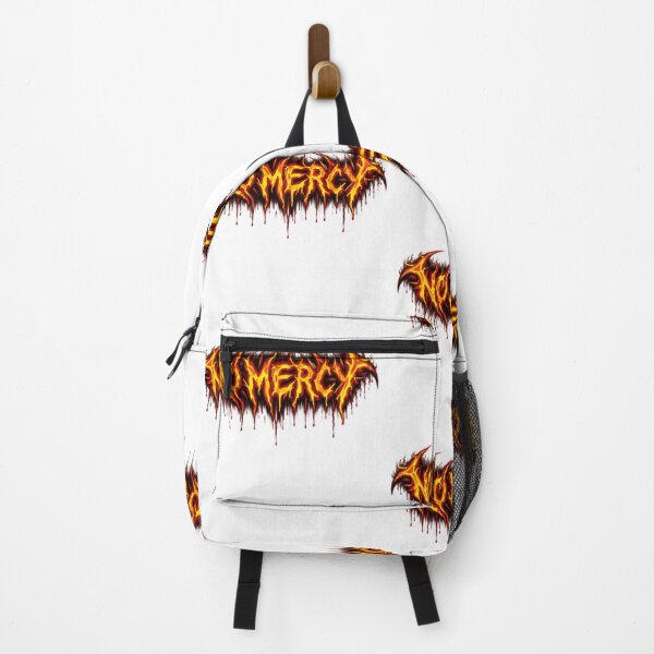 Item preview, No Mercy – Fiery Dripping Gothic Metal Logo designed and sold by bloomandbeads.eu.