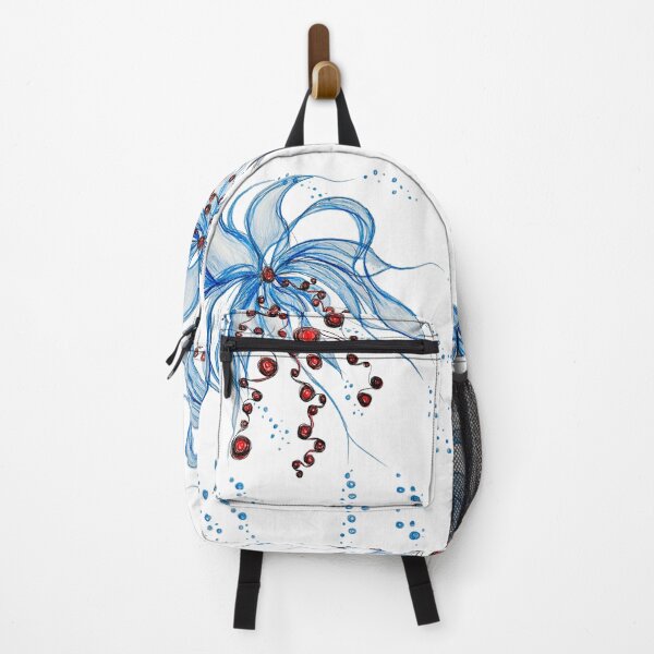 Item preview, Ethereal Growth: Botanical Abstraction in Cobalt and Red designed and sold by GP-ArtStudio.