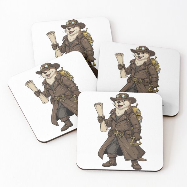 Item preview, Steampunk Explorer Otter Retro Cartographer designed and sold by PixelStudioBe.