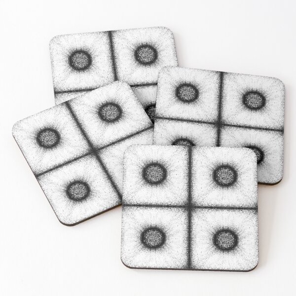 Item preview, Pattern of "Poof" tile in the white and black color designed and sold by Cherevan.