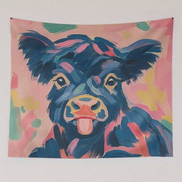 Item preview, Funny cow with tongue sticking out designed and sold by ArtHouseNiklas.