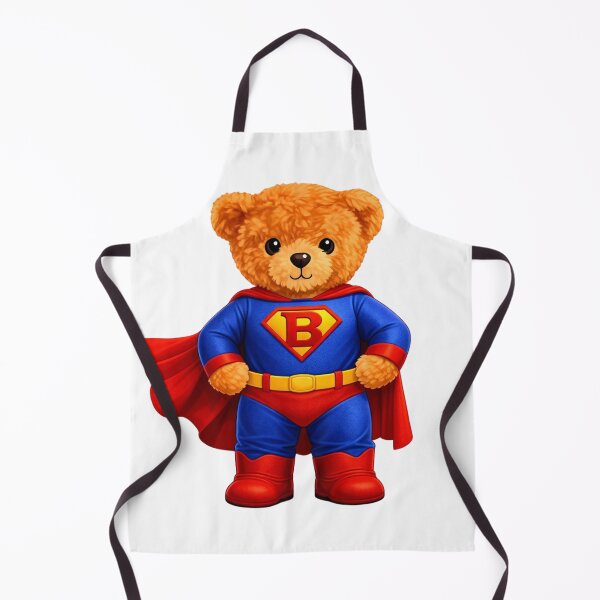 Item preview, Cute Super Hero Teddy Bear with Red Cape - Brave Comic Mascot designed and sold by CuteBear87.