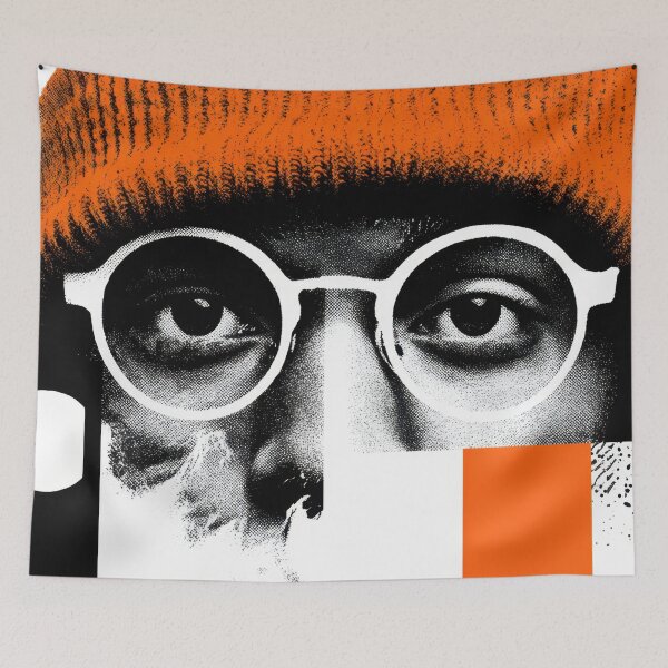 Item preview, Man with orange hat and glasses designed and sold by anytka.