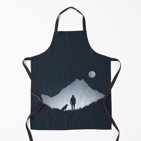 Item preview, Man stands with dog near mountain designed and sold by anytka.