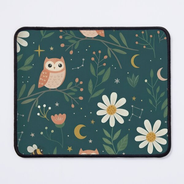 Item preview, Pattern of Mystic Owls, Flowers and Constellations designed and sold by byCreativeArt.