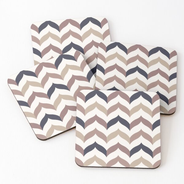 Item preview, Khaki Navy Blue Soft Mauve White Chevron Pattern designed and sold by burbankdesigns.
