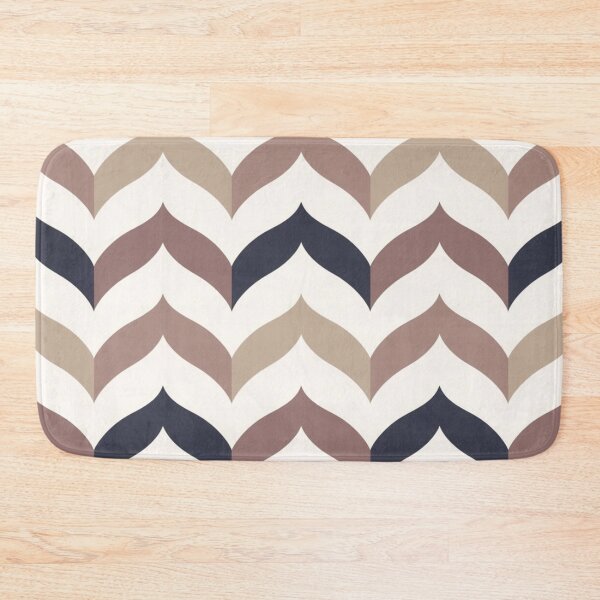 Item preview, Khaki Navy Blue Soft Mauve White Chevron Pattern designed and sold by burbankdesigns.