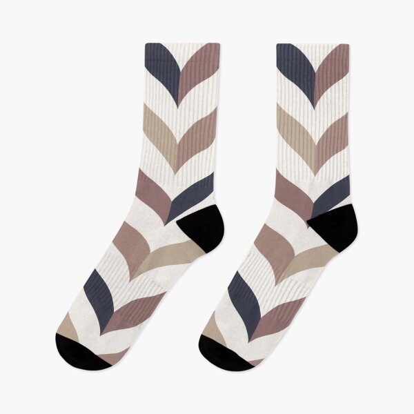 Item preview, Khaki Navy Blue Soft Mauve White Chevron Pattern designed and sold by burbankdesigns.
