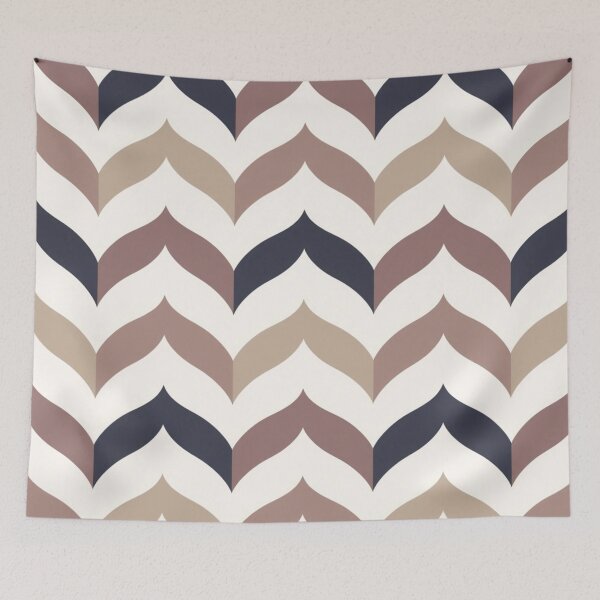 Item preview, Khaki Navy Blue Soft Mauve White Chevron Pattern designed and sold by burbankdesigns.