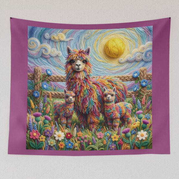 Item preview, Yarn Alpaca With Her Yarn Crias designed and sold by Tridentulus.
