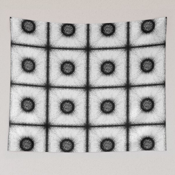 Item preview, Pattern of "Poof" tile in the white and black designed and sold by Cherevan.