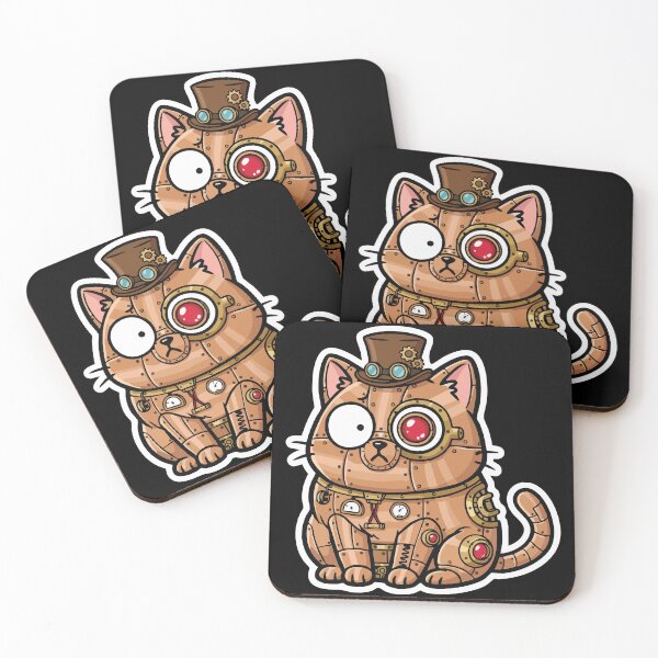 Item preview, Steampunk Automaton Cat, Copper and Gears designed and sold by PixelStudioBe.
