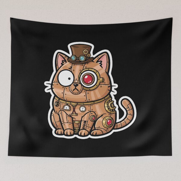 Item preview, Steampunk Automaton Cat, Copper and Gears designed and sold by PixelStudioBe.