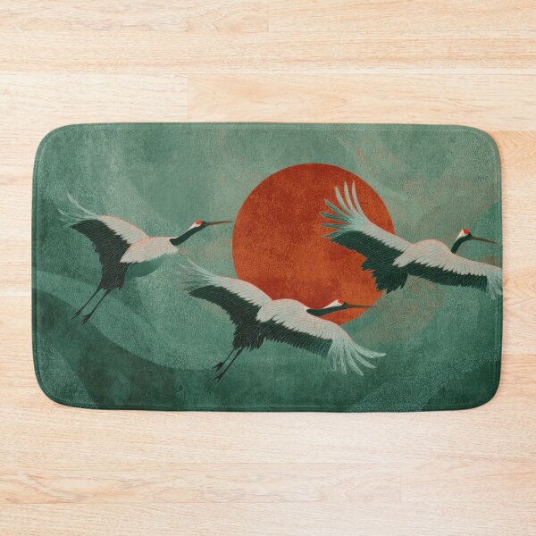 Item preview, Cranes fly across a red sun designed and sold by anytka.
