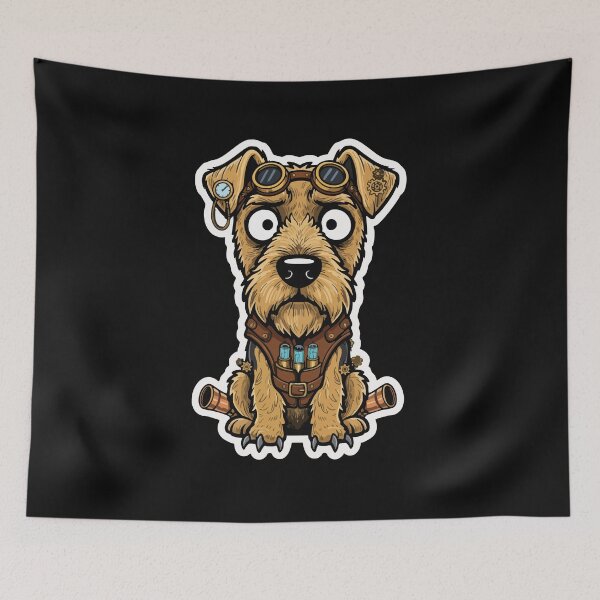 Item preview, Steampunk Terrier Dog with Propulsion and Vials designed and sold by PixelStudioBe.