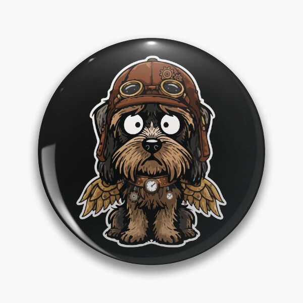 Item preview, Steampunk Aviator Dog with Mechanical Wings, Brass designed and sold by PixelStudioBe.