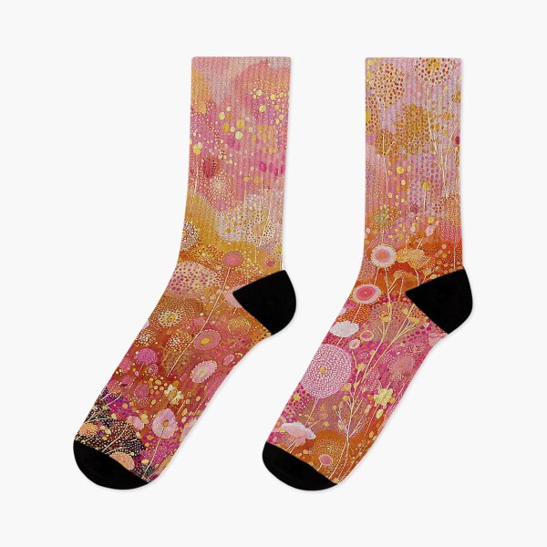 Aperçu de l'œuvre Paysage floral de fleurs sauvages roses créée et vendue par Neika Shimm Designs.