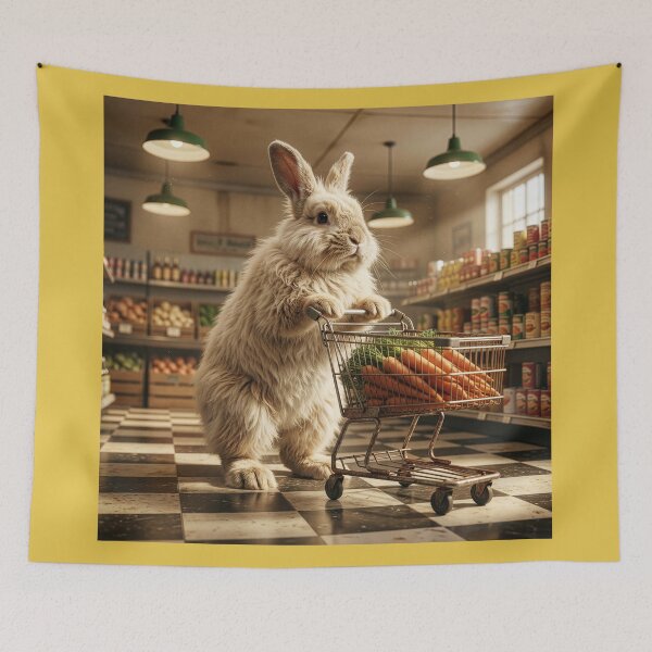 Item preview, Angora Rabbit Makes Off With Local Carrot Supply designed and sold by Tridentulus.