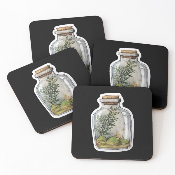 Item preview, Vintage Watercolor Fern Terrarium designed and sold by kndzxf.