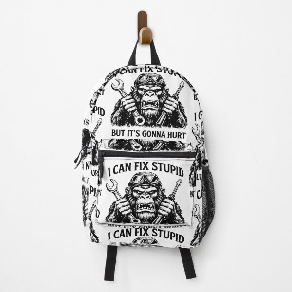 Item preview, Gorilla Fixing Stupid Funny Quote – “I Can Fix Stupid But It’s Gonna Hurt” designed and sold by timizar.