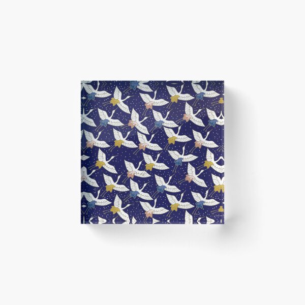Item preview, Asian Art Flying Birds In Midnight Blue Sky designed and sold by DEC02.