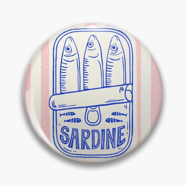 Item preview, Retro Tinned Sardine Mediterranean Coastal designed and sold by MariePopPrints.