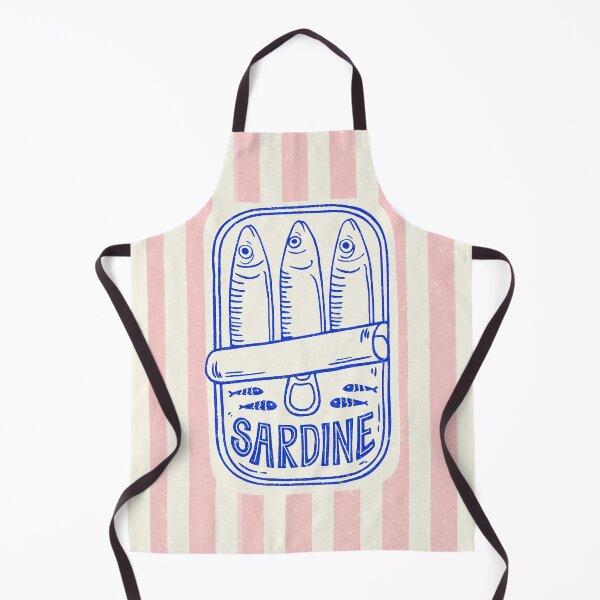 Item preview, Retro Tinned Sardine Mediterranean Coastal designed and sold by MariePopPrints.
