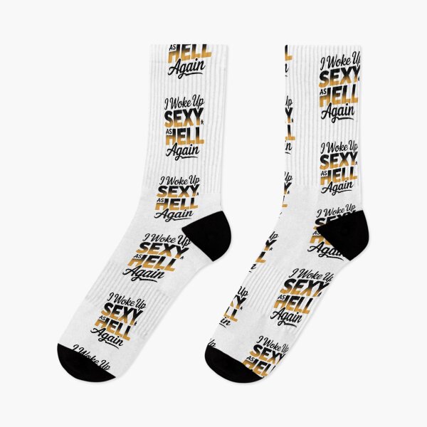 Item preview, I Woke Up Sexy As Hell Again – Bold Typography Confidence Quote Design designed and sold by ArcticFoxStudio.