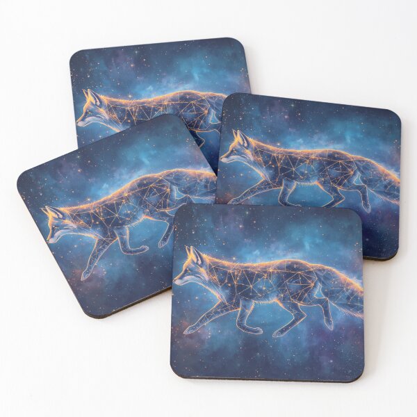 Item preview, Celestial Fox - Cosmic Constellation Art designed and sold by cesinhasilva.