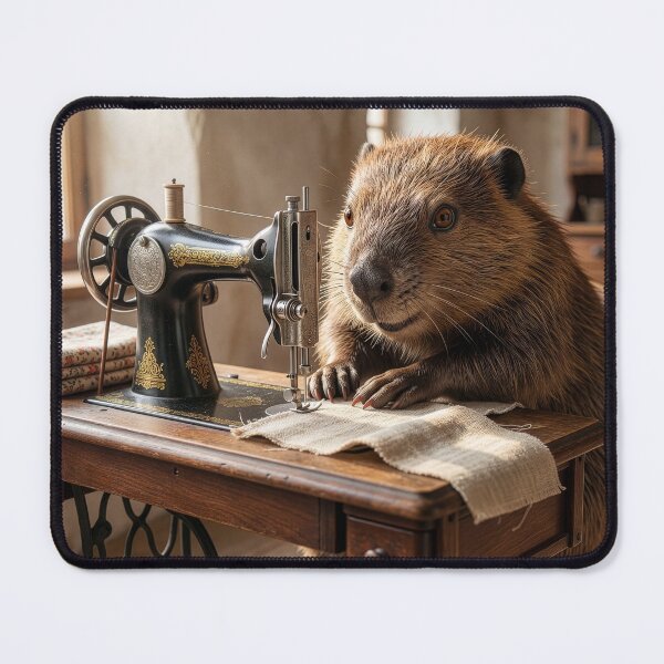 Item preview, Beaver Loves to Sew designed and sold by Tridentulus.