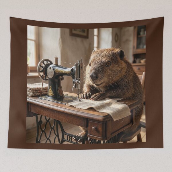 Item preview, Beaver Loves to Sew designed and sold by Tridentulus.