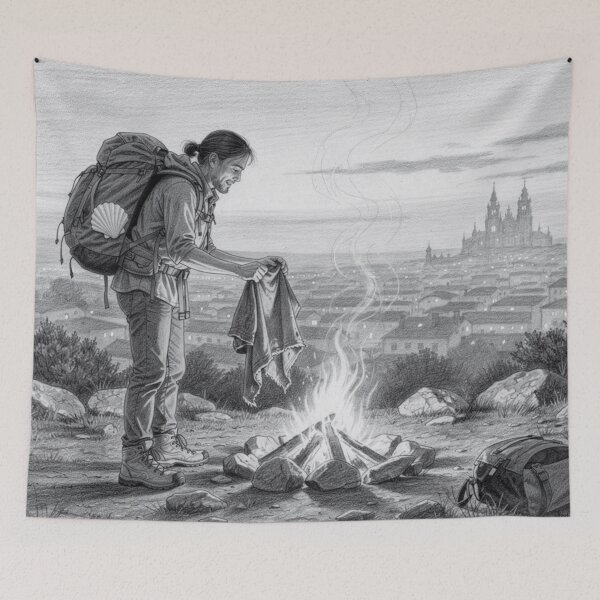 Item preview, Campfire near Santiago de Compostela designed and sold by jefboutique6150.