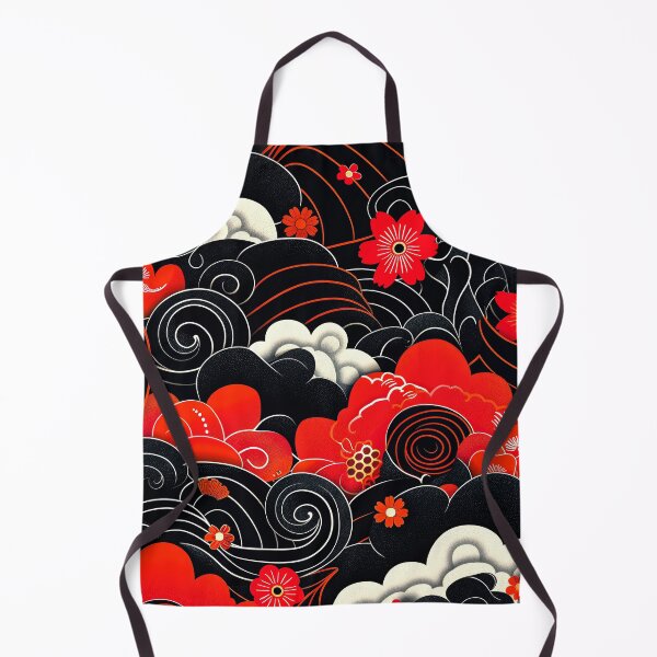 Item preview, Asian Red Flowers And Swirling Black White Designs designed and sold by DEC02.