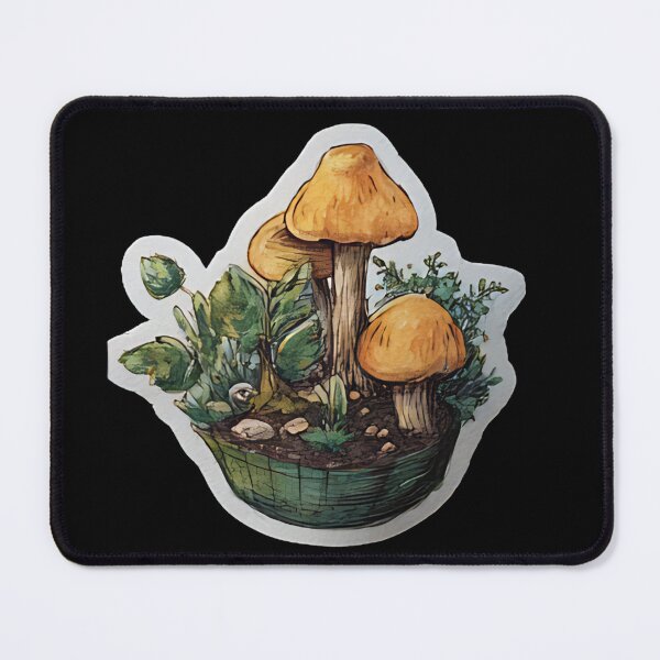 Item preview, Sunlit Watercolor Yellow Mushroom Trio designed and sold by kndzxf.