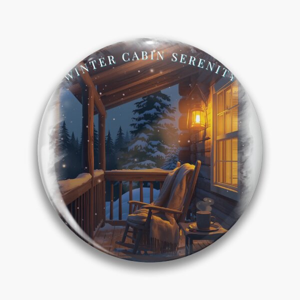Item preview, Winter Cabin Serenity Cozy Porch Snow Art designed and sold by Falconwolf.