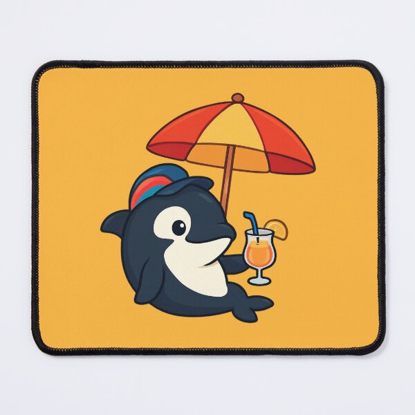 Item preview, Cute Orca Whale drinking Coctail designed and sold by Animal Aura Studio.