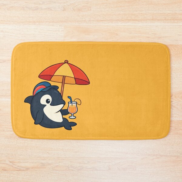 Item preview, Cute Orca Whale drinking Coctail designed and sold by Animal Aura Studio.