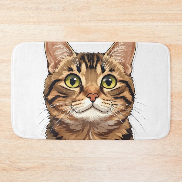 Item preview, Realistic Tabby Cat Head | Cute Brown Cat Portrait | Big Eye Kitty designed and sold by Karolina’s Cozy Creations.