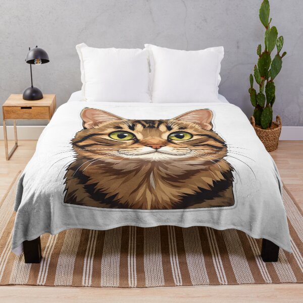 Item preview, Realistic Tabby Cat Head | Cute Brown Cat Portrait | Big Eye Kitty designed and sold by Karolina’s Cozy Creations.