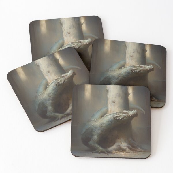 Item preview, Nidhogg at the Roots of Yggdrasil, Norse Mythology Serpent Wall Art designed and sold by NordicDreams.