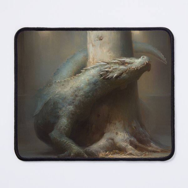 Item preview, Nidhogg at the Roots of Yggdrasil, Norse Mythology Serpent Wall Art designed and sold by NordicDreams.