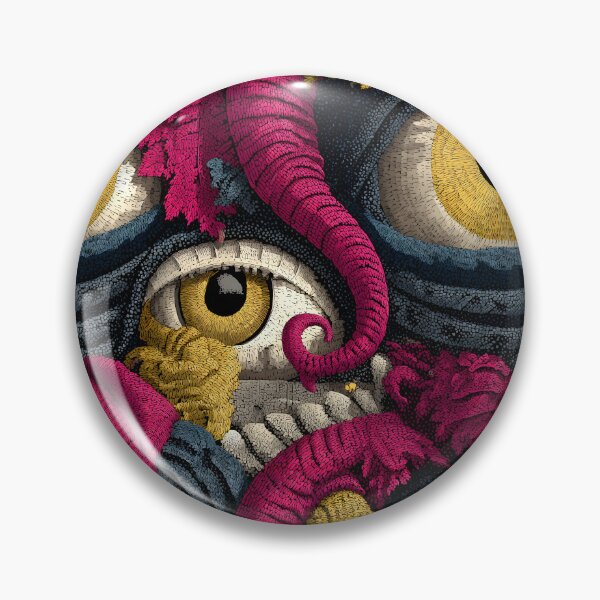 Item preview, Creepy Multi-eyed Monster Retro Surrealistic Horror Pattern designed and sold by SecretDicer.