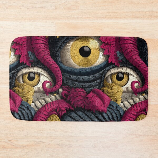 Item preview, Creepy Multi-eyed Monster Retro Surrealistic Horror Pattern designed and sold by SecretDicer.