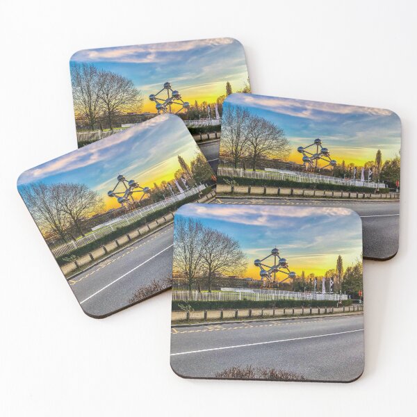 Item preview, Golden sunset over Brussels Atomium  designed and sold by GlennP97.