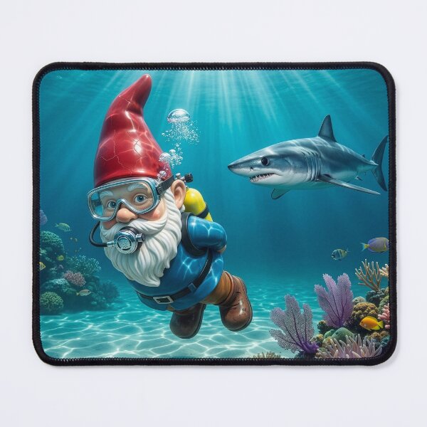 Item preview, Gnome Shadowed by a Shark designed and sold by Tridentulus.