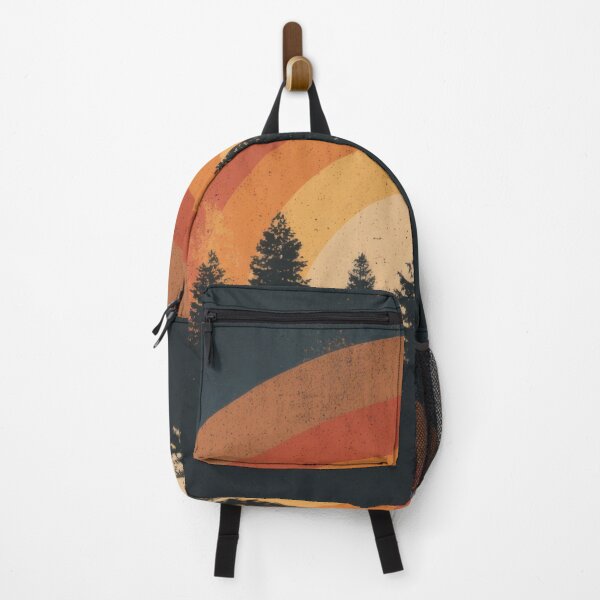 Item preview, Sunset over a forest with a rainbow designed and sold by anytka.