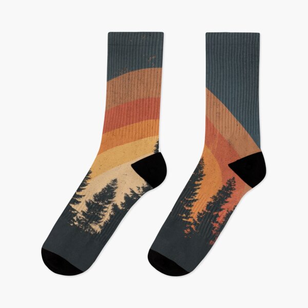 Item preview, Sunset over a forest with a rainbow designed and sold by anytka.