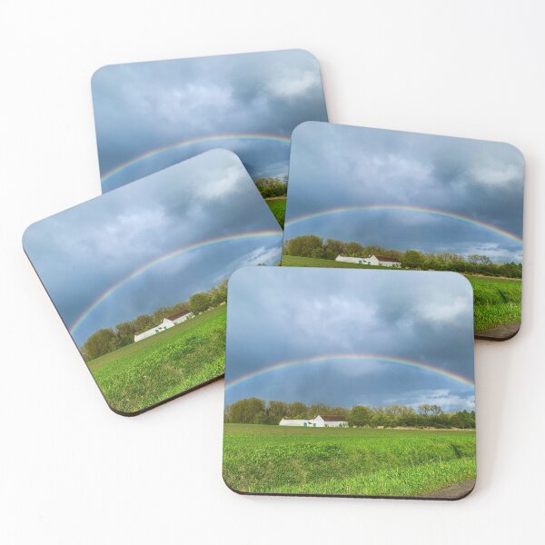Item preview, Colorful rainbow over the countryside designed and sold by GlennP97.