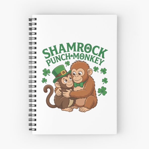 Item preview, St. Patrick's Day Shamrock Punch Monkey - Lucky Green Hug designed and sold by KubbyArt.